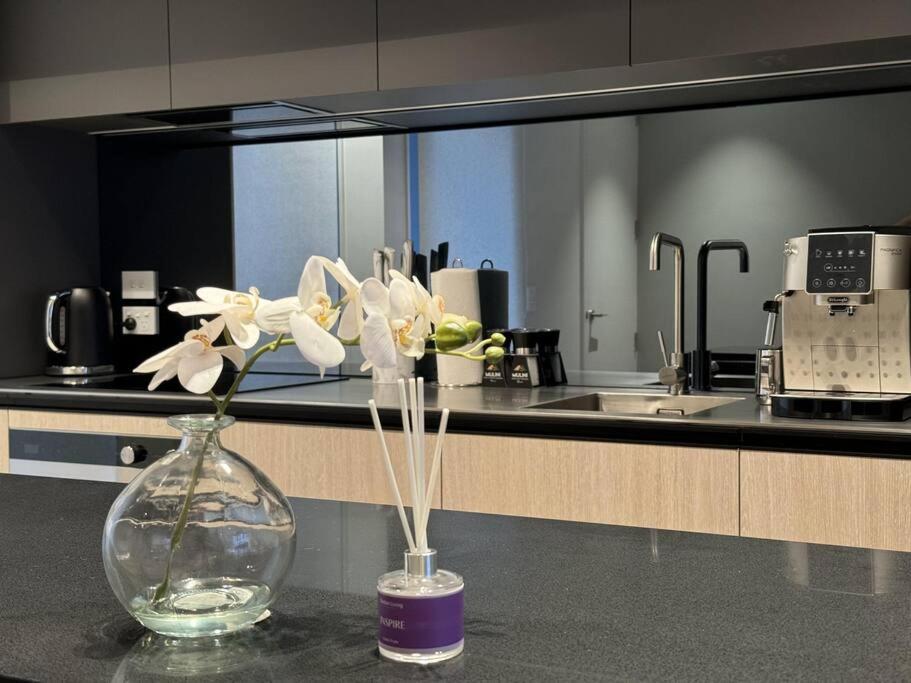 Black-Luxe Living In The Heart Of City Leilighet Christchurch Eksteriør bilde